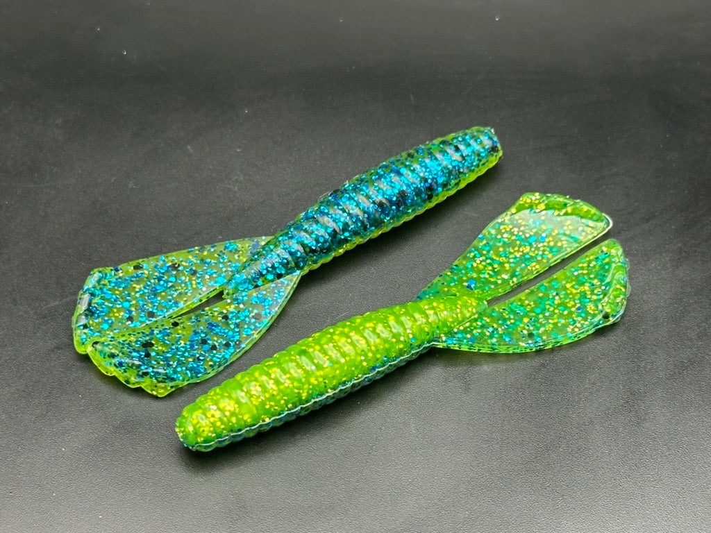 3.5" Grub Laminate (two-tone) - Pack of 6 (hook not included)